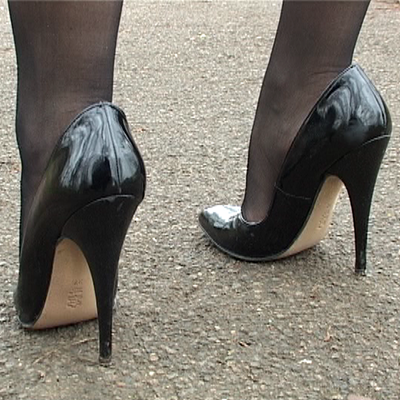 the beautiful patent leather stiletto